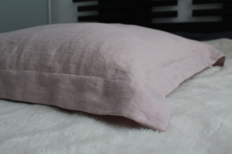 Pillowcase with flangesedges all Pure Linen Oxford Pillowcase | M&S