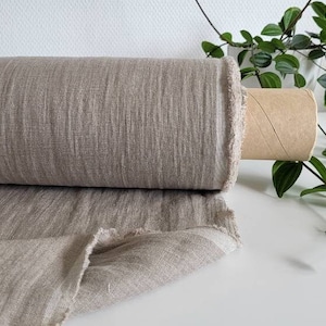 Undyed 100% LINEN FABRIC (European flax), medium heavy, Oeko-tex