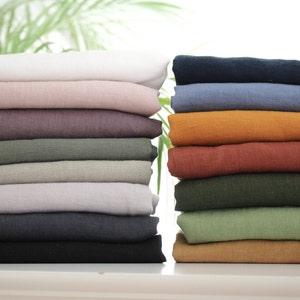 Premium 100% Linen Fabric , softened, woven of European flax, medium heavy