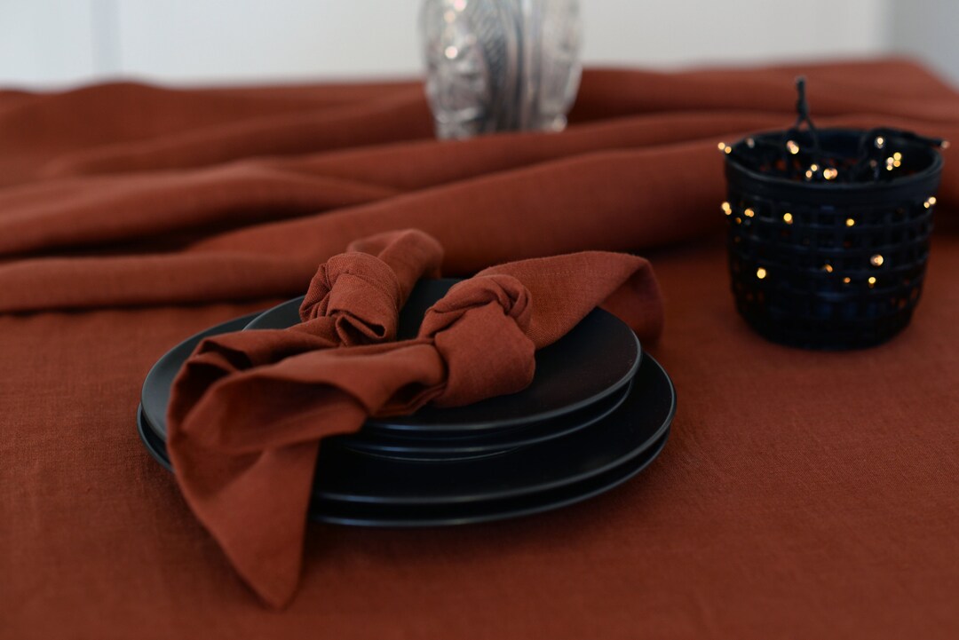NAPKINS in Cinnamon Brown to Order of Very SOFTENED 100 LINEN 16x16 or