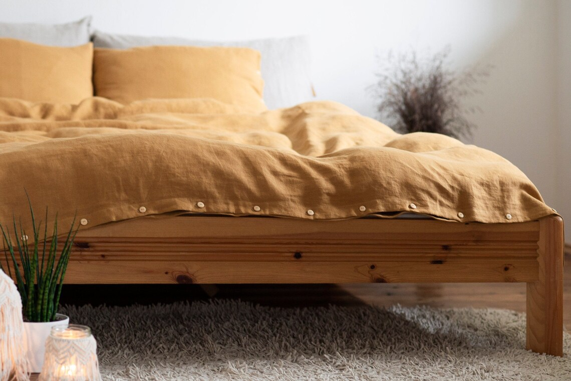 Camel Light Brown DUVET COVER in Handmade 100 Linen Bedding Etsy