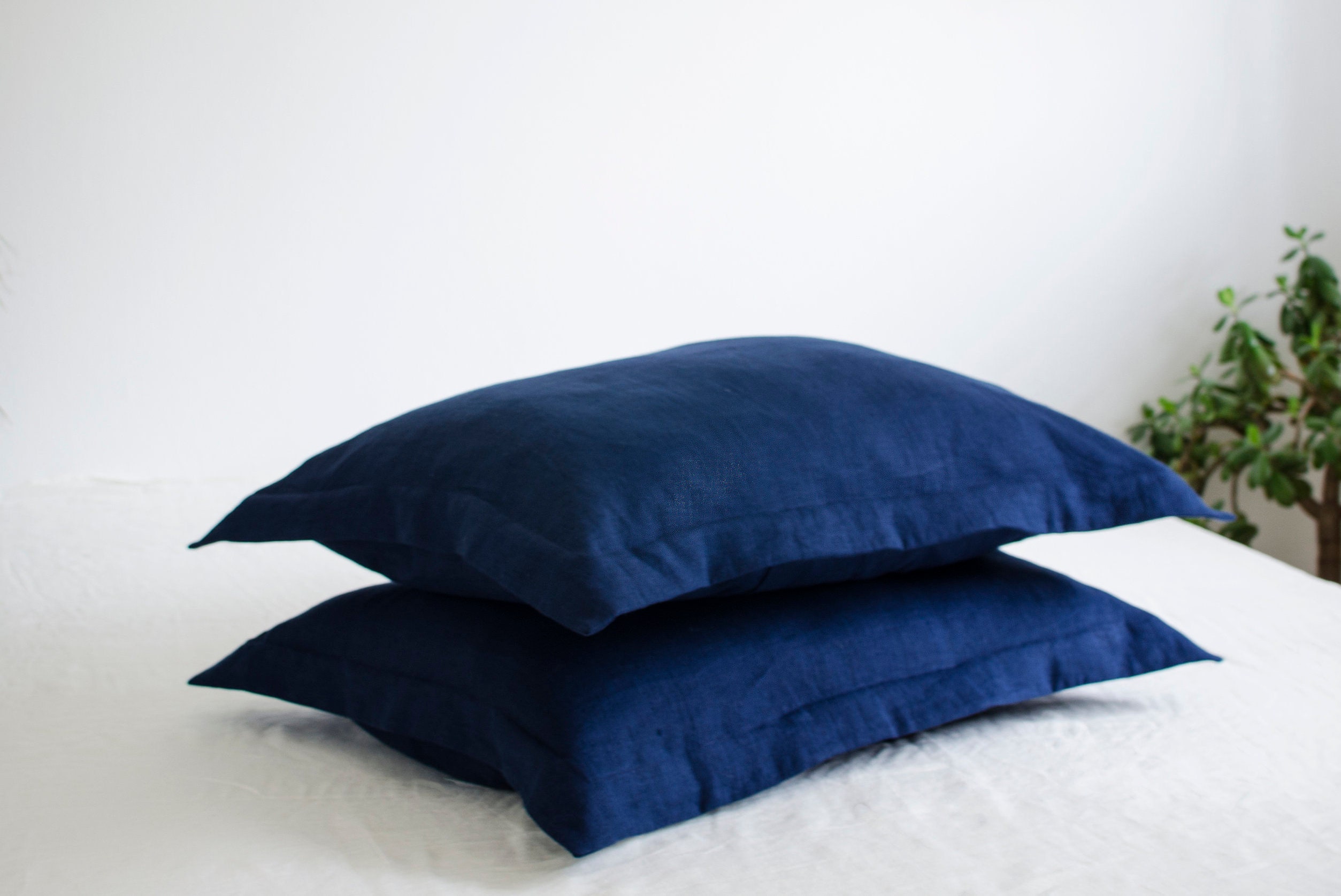 2 blue PILLOWCASES 50x65cm 20x25 in oxford Etsy