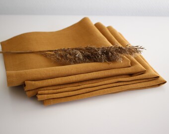 Linen NAPKINS in light brown, linen serviettes, soft napkins, table linens, gift for mom