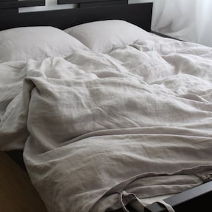 Ecofriendly linen DUVET COVER in handmade of softened 100% flax linen fabric