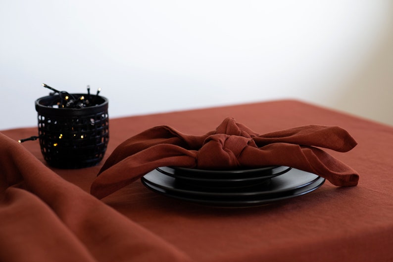 NAPKINS in Cinnamon Brown to Order of Very SOFTENED 100 LINEN Etsy