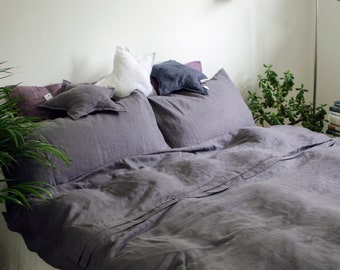 Organic linen DUVET COVER, super soft in handmade and designed by FlaxBox artisans