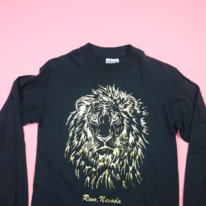 Gold Lion Reno Nevada 1990&#39;s Vintage Long Sleeve Tshirt
