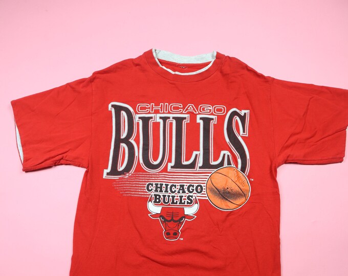 Chicago Bulls NBA 1990s vintage Layered Sleeve Tshirt