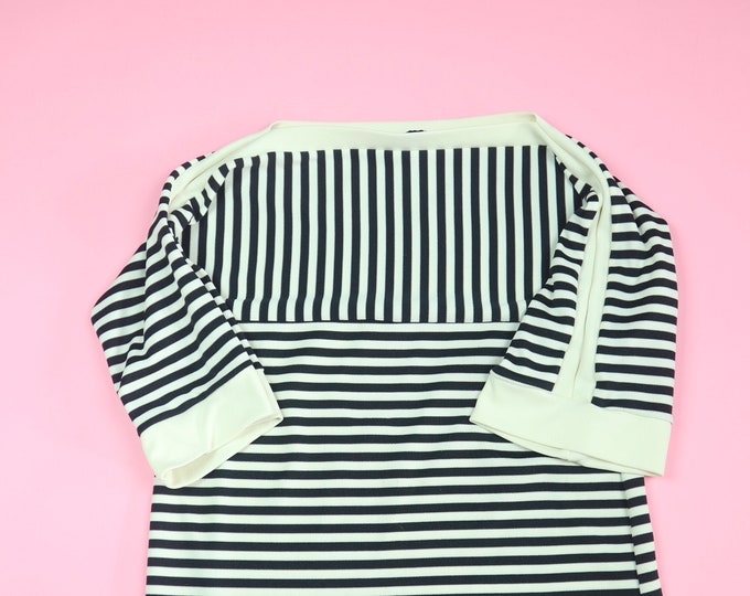 Vertical Horizontal Striped 1990's Vintage Shirt