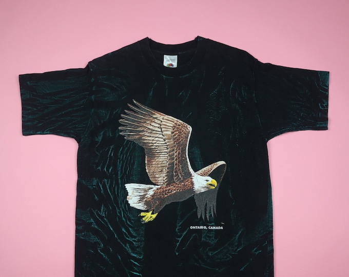 Ontario Canada Eagle Animal 1990's Vintage Tshirt