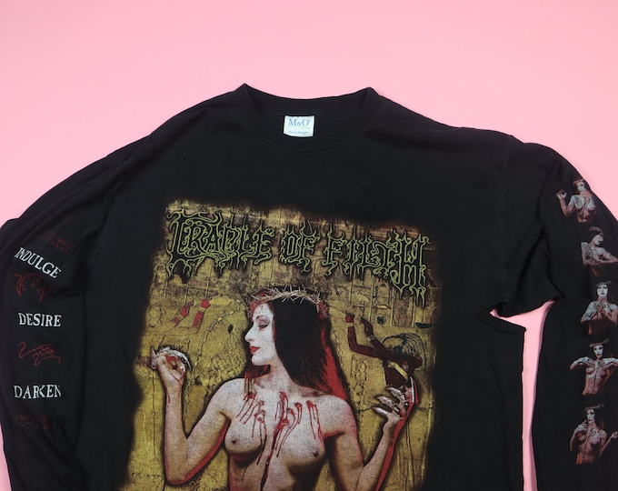 Cradle of Filth Praise the Whore 1999 Vintage Long Sleeve Shirt