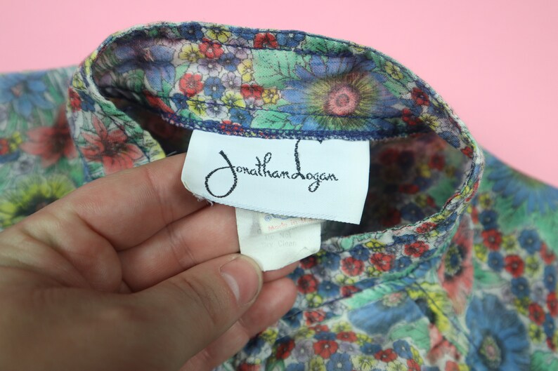 Jonathan Logan Floral 1970s Vintage Dress
