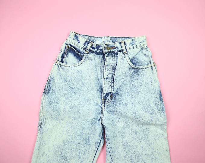 Acid Wash 1990's Crop Denim Pants