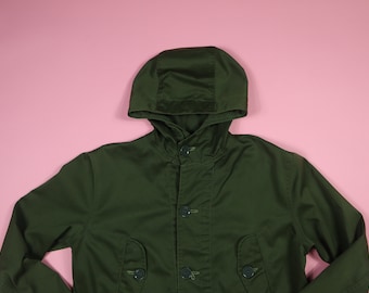 Vintage Armee grün Parka Regen Jacke