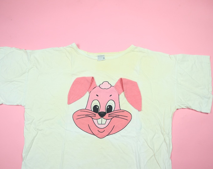 Cute Pink Bunny Floppy Ears & Tail Vintage Tshirt