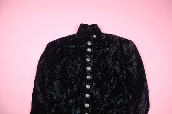 Le Chateau 1990's Vintage Crushed Velvet Jacket