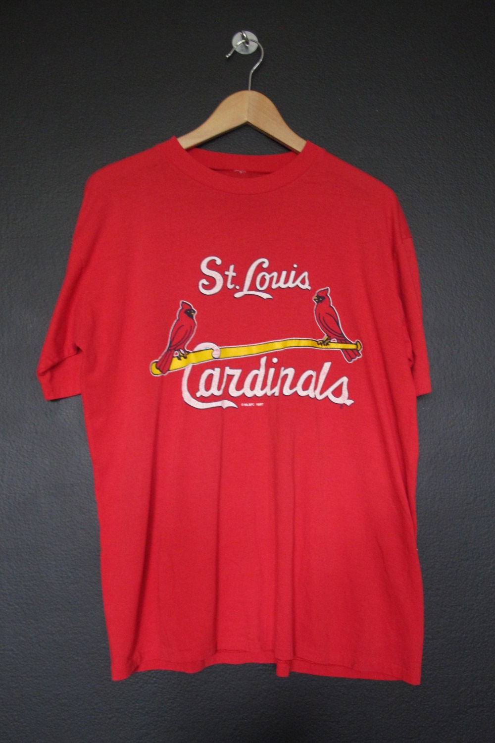 Vintage MLB St. Louis Cardinals Red Tshirt 1987 Made in USA