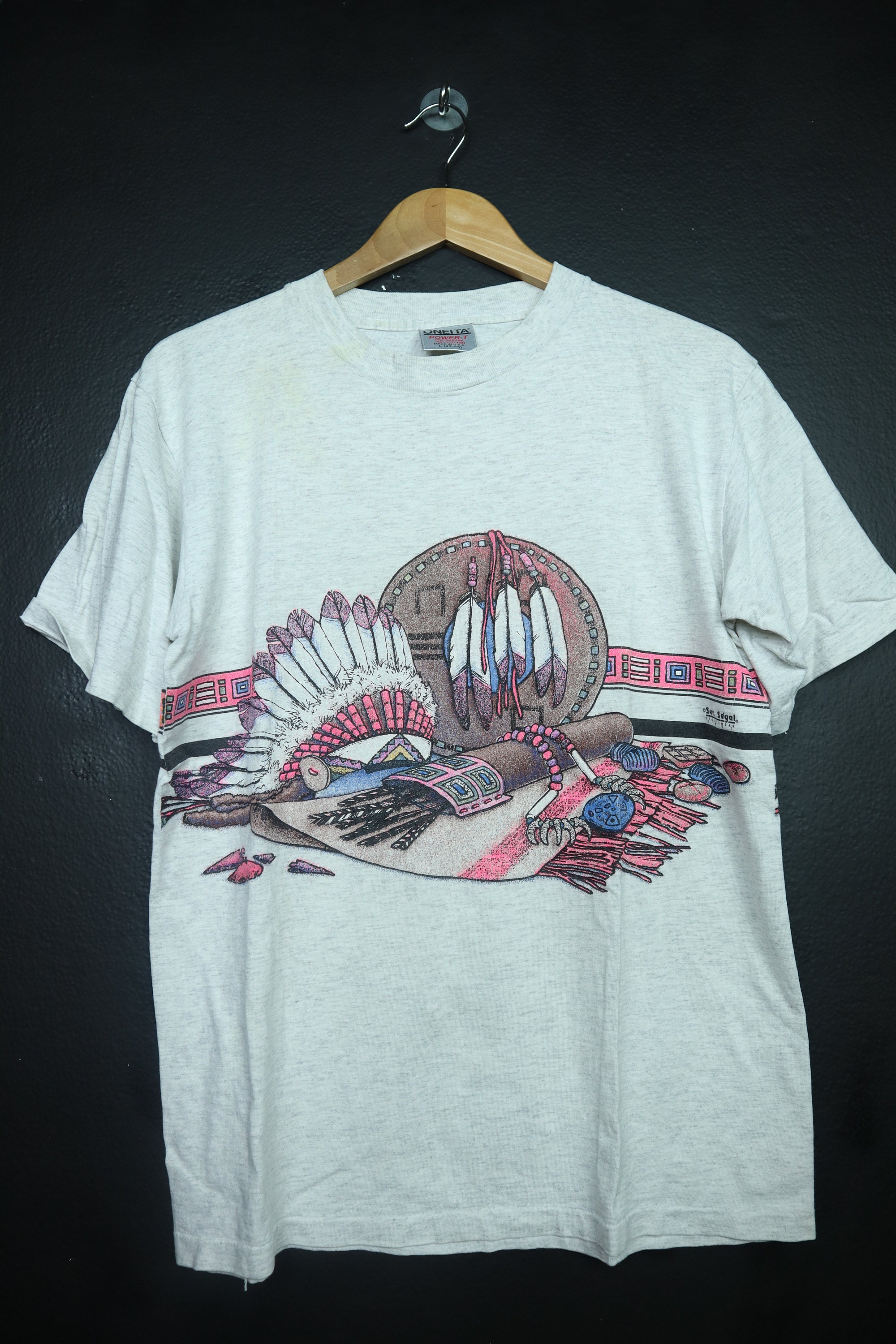 Native Headdress 1991 Vintage Tshirt