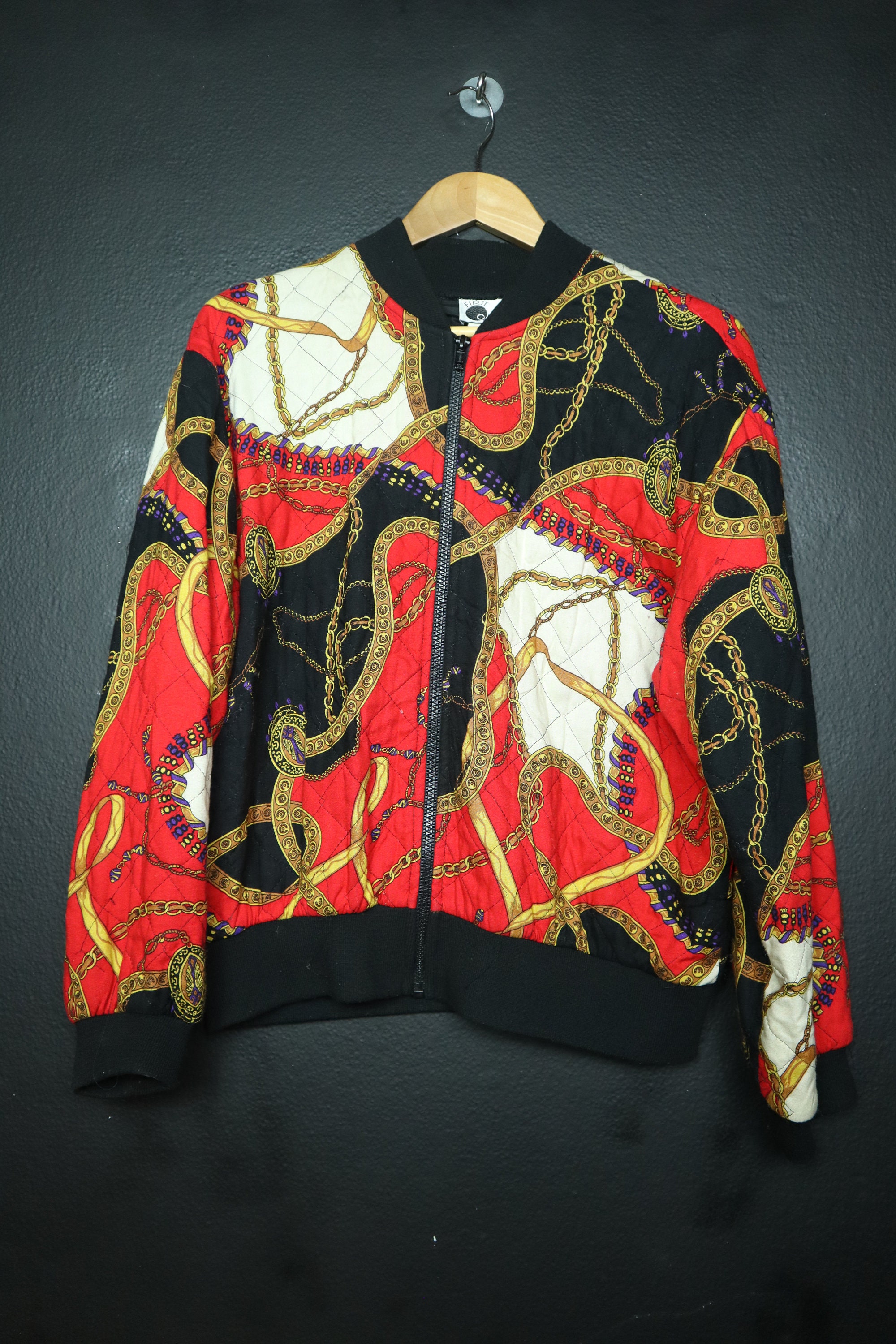 Chanel Inspired Chain Vintage Jacket Bomber