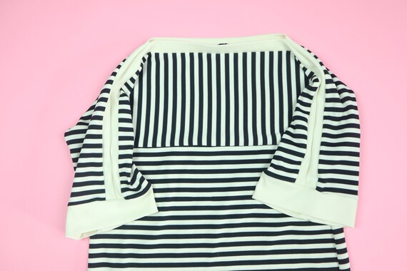 Vertical Horizontal Striped 1990's Vintage Shirt - image 3