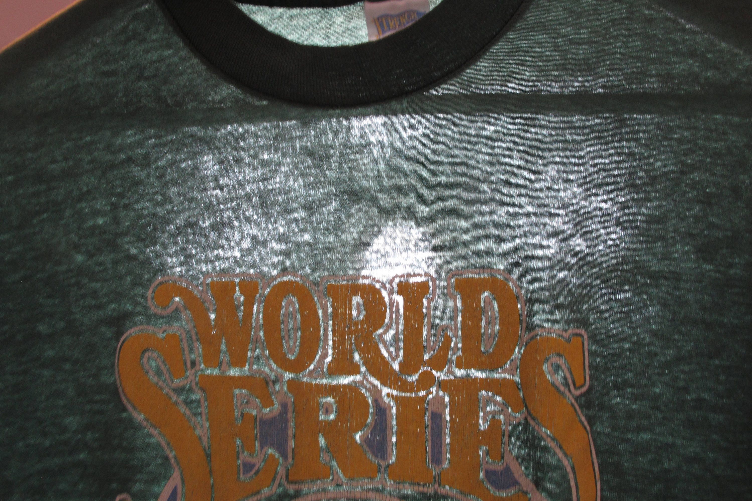 T-shirt Vintage Mark McGwire Oakland Athletics 1988 - Marque Salem, Taille L, Beige - Occasion Très Bon état