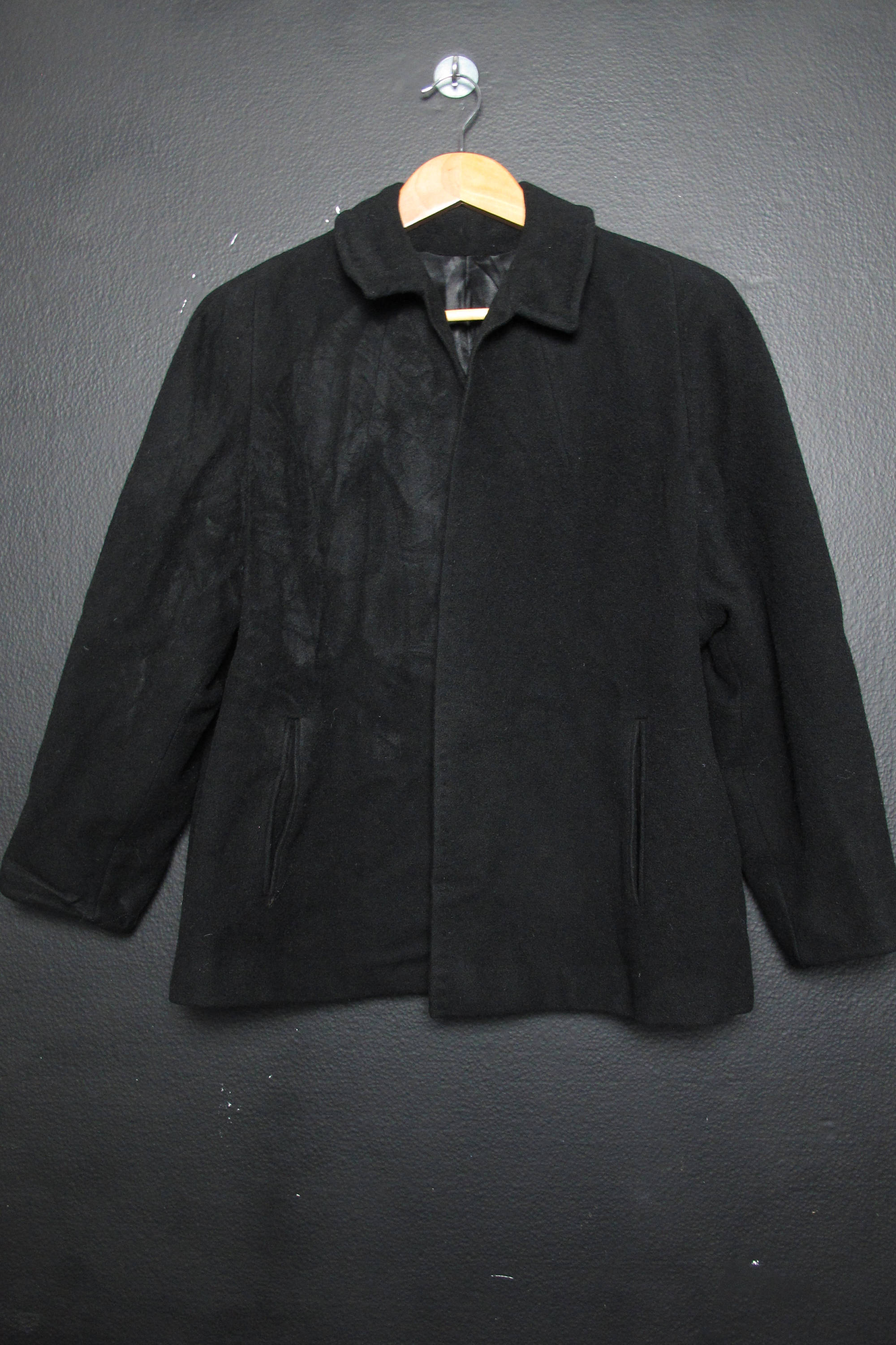 Short Vintage Black Jacket Made in USA