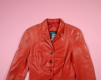 North Beach Leather - Michael Hoban 1980's Vintage Red Blazer Jacket
