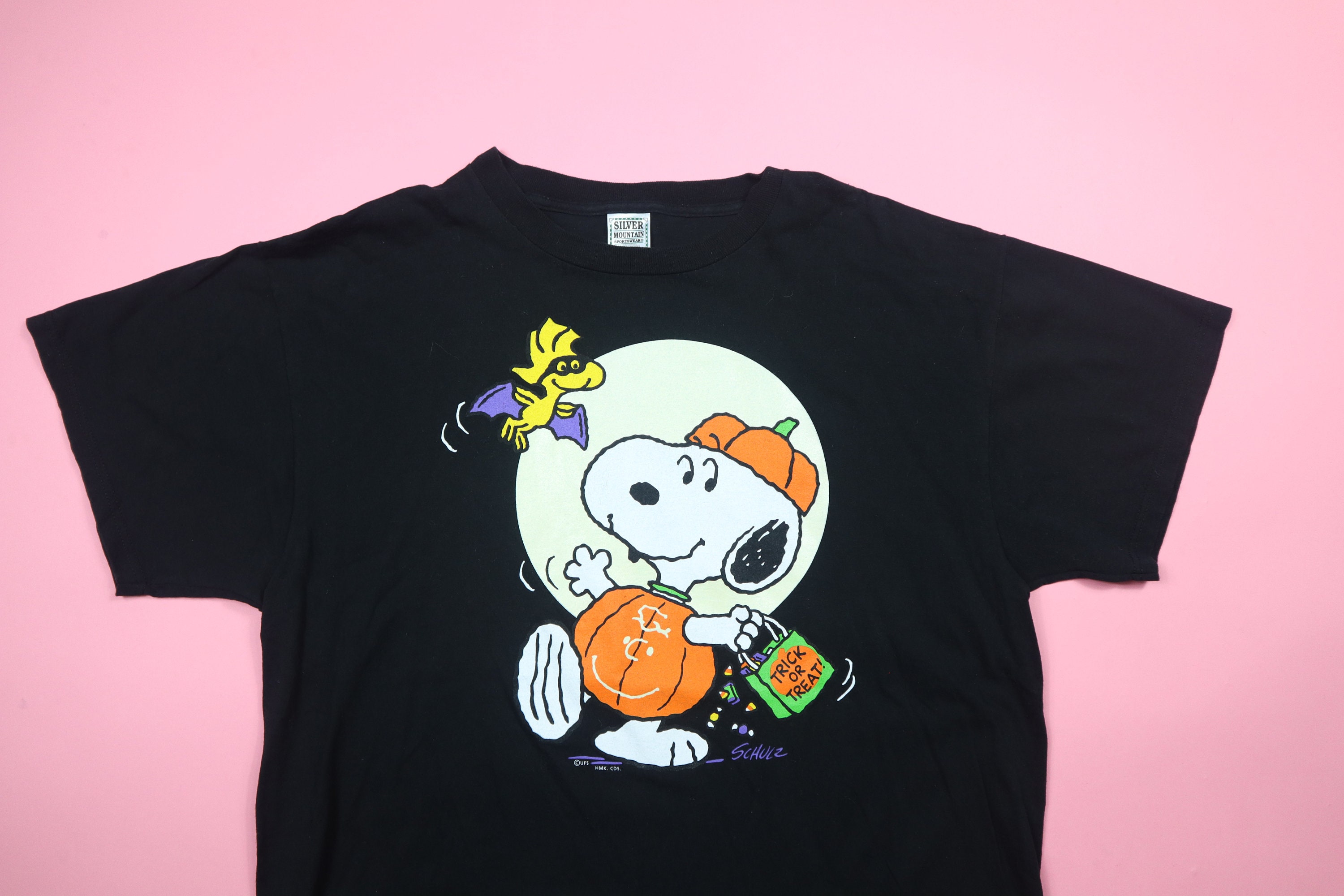 Snoopy Woodstock Trick Or Treat Halloween Peanuts 1990 S Vintage Tshirt