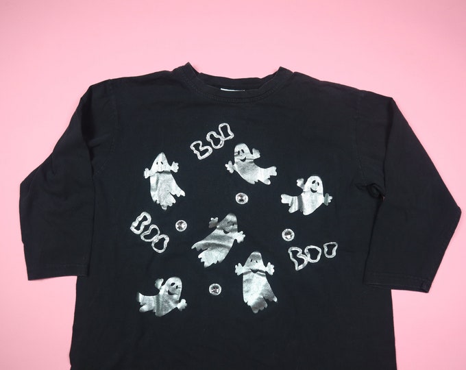 Halloween Boo Ghosts 1990's Vintage Handmade Tshirt