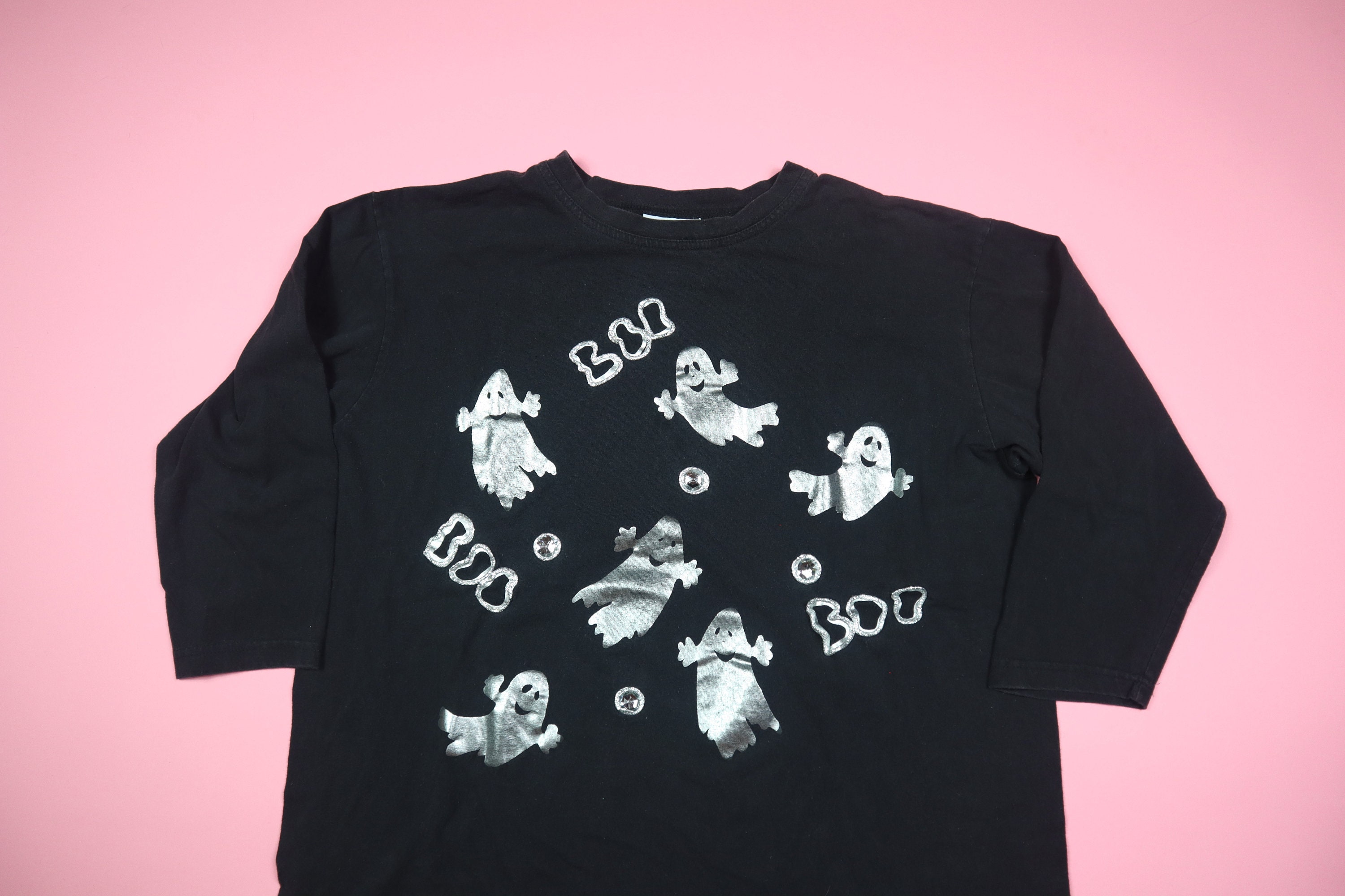 Halloween Boo Ghosts 1990's Vintage Handmade Tshirt