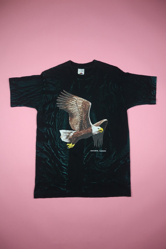 Ontario Canada Eagle Animal 1990's Vintage Tshirt - image 1