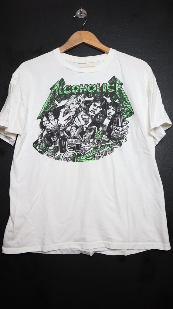 Metallica Alcoholica 1990's vintage Tshirt