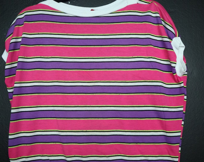 Pink and Purple vintage striped top