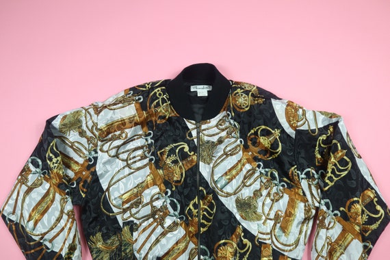 Chardin Chanel Inspired Swords 1990's Vintage Silk