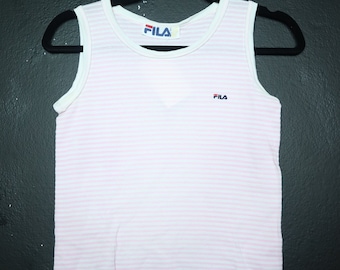 Różowe paski Fila 1980's Vintage Tank Top