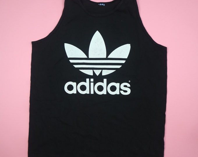 Adidas front & back print 1990's Vintage Tank Top