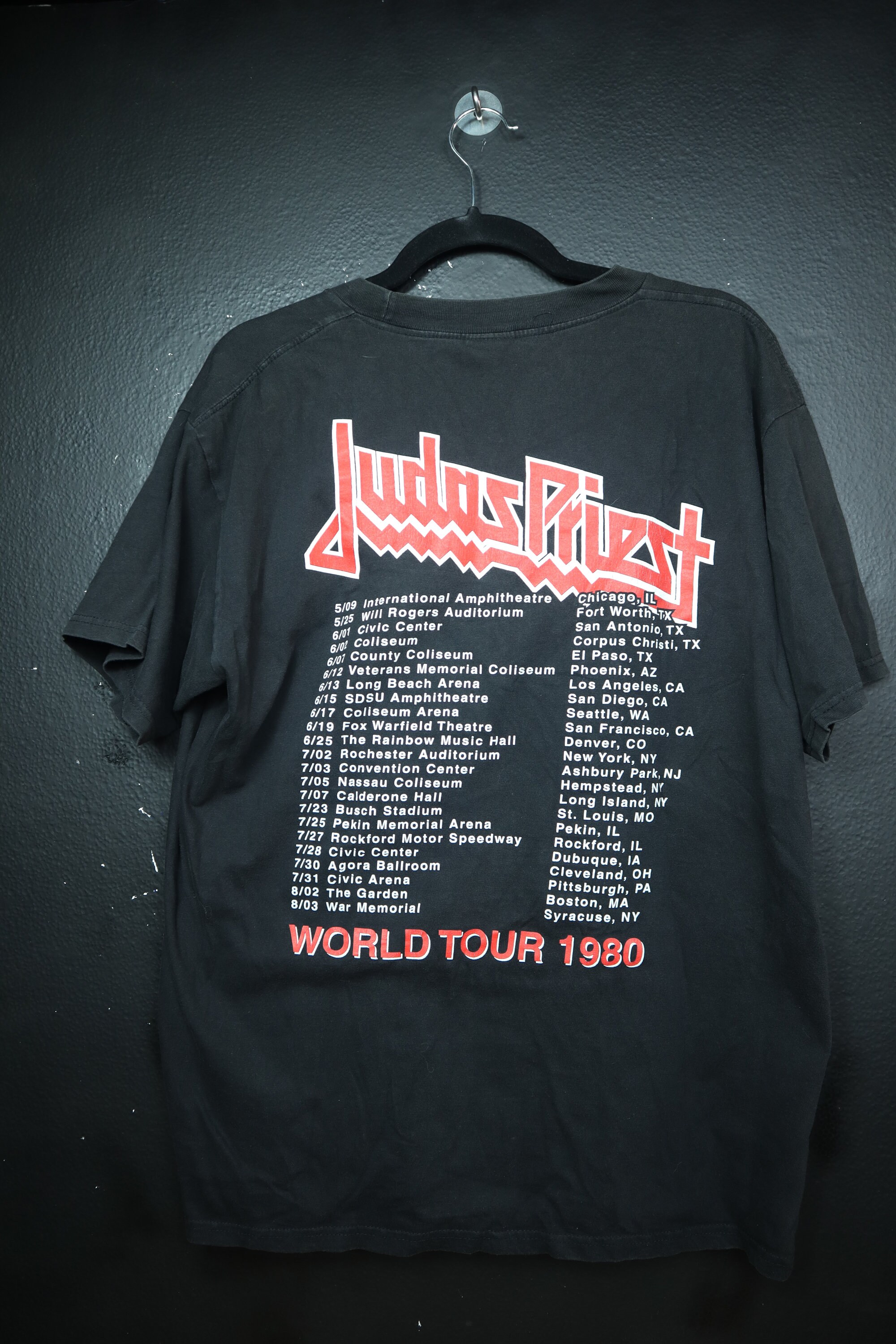 judas priest 1980 tour shirt