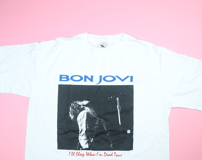 Bon Jovi I'll Sleep When I'm Dead tour 1993 vintage Tshirt