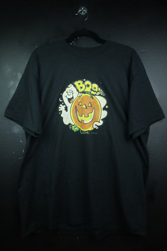 Halloween BOO Ghost Pumpkin 1990s vintage Tshirt