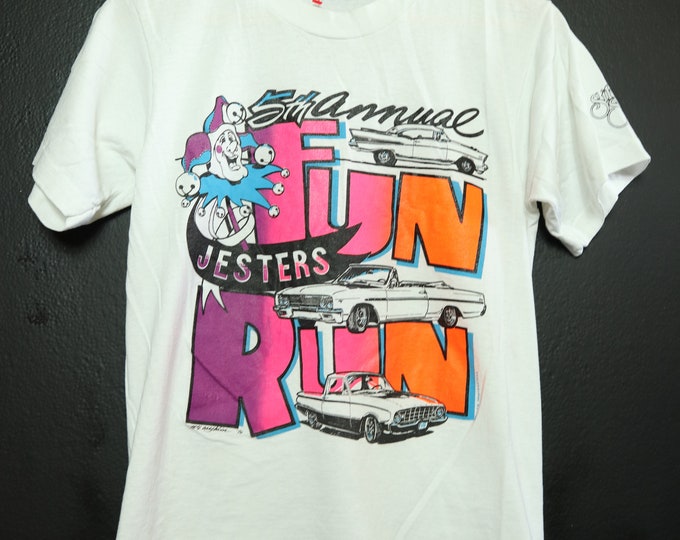 Fun Run Neon 1990 vintage Tshirt