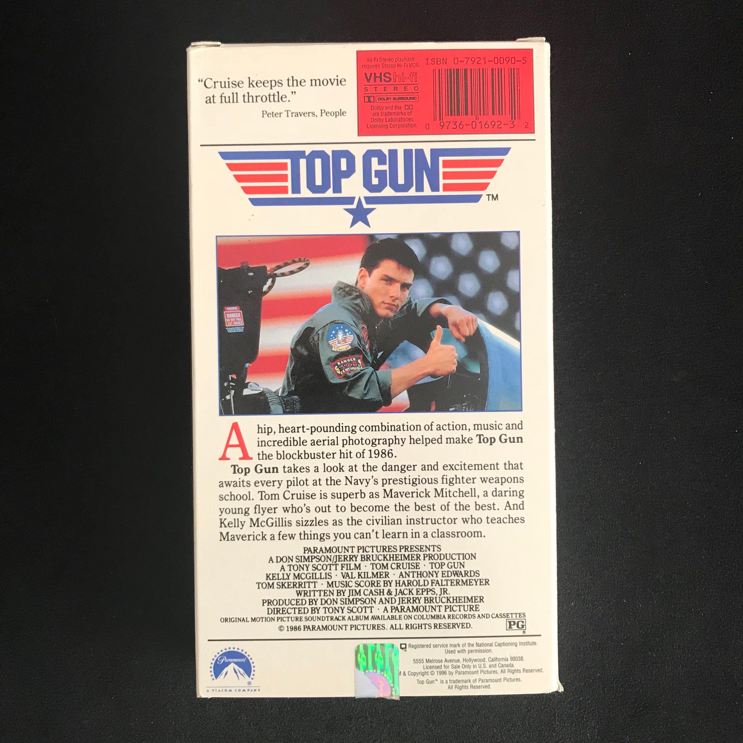TOP GUN 1986 Vintage Movie VHS