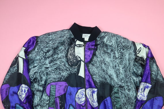 Picasso Silky 1990's Vintage Bomber Jacket