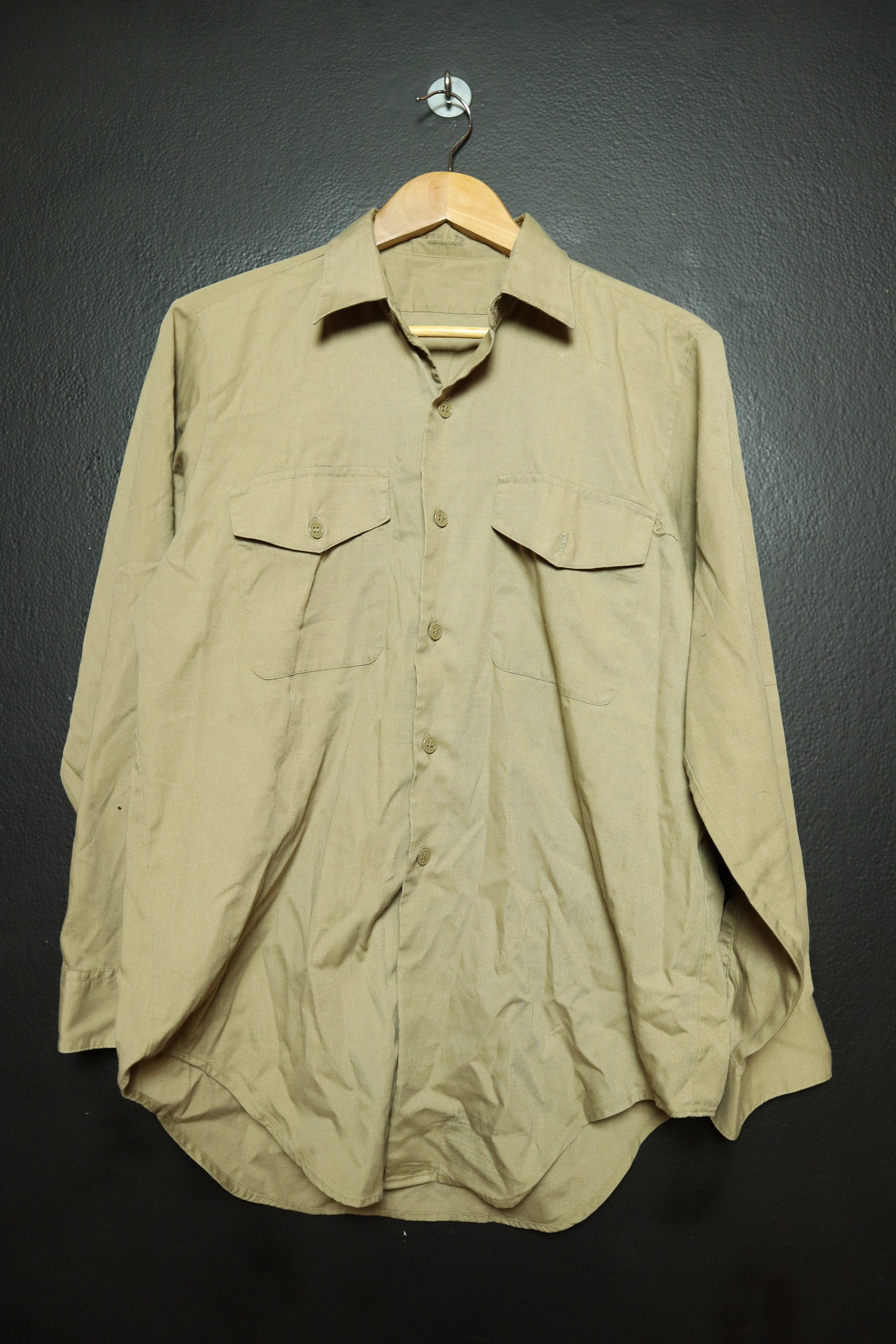 Vintage Tan Sand Army Shirt