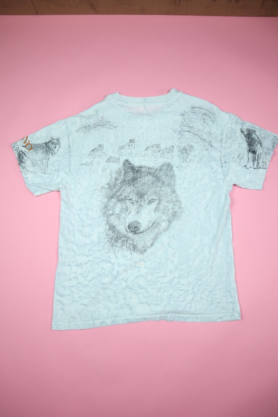 Reno Wolf Cute Animal All Over Print 1990's Vinta… - image 3