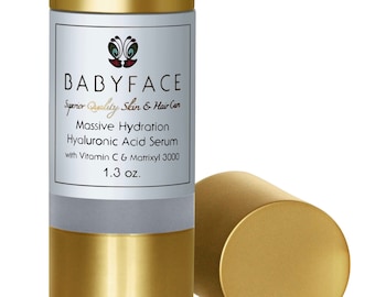 Babyface Massive Hydration Anti-aging Serum, Suero de ácido hialurónico con vitamina C y Matrixyl 3000