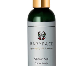 Babyface Alpha Beta Glycolic Acid Clarifying & Resurfacing Facial Cleanser Face Wash, 4.4 oz.
