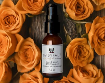 Babyface Super-C 20% Vitamin C Serum with C E Ferulic, EGF & Matrixyl 3000, High Potency, Micro-Encapsulated