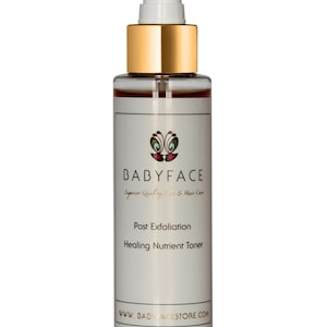 Babyface  Post Exfoliation / Chemical Peel Spray Essential Healing Nutrient Toner, 4 oz.