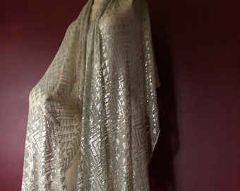 ART DECO DREAMSCAPE Egyptian Vintage Assuit Wedding Piano Shawl  1930&#39;s  Egyptian revival   bellydance assuit  Fashionista