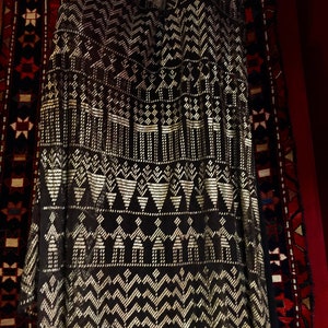 Royalty Vintage Egyptian Vintage Assuit 1930&#39;s Heavy Piano Silver Shawl  Heavy Assuit Collectors Shawl/Egyptian Revival